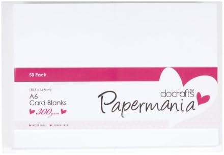 Docrafts PaperMania Cards/Envelopes A6, White, 50-Pack