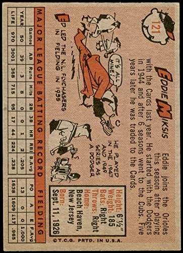 1958 Topps 121 Eddie Miksis Baltimore Orioles Ex+ Orioles