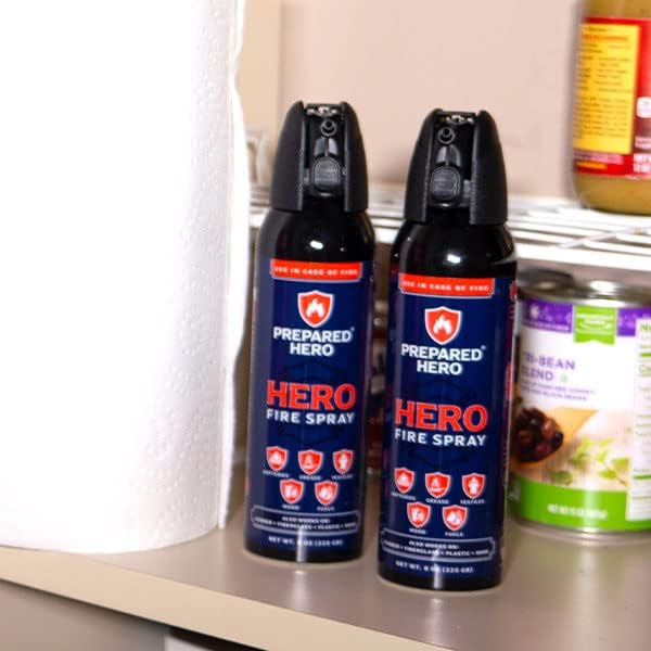 Spray de incêndio de heroína preparado - Mini extintores de incêndio para casa, carro, garagem - Extintor de incêndio pequeno de cozinha