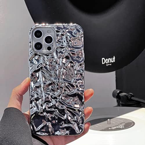 Shinymore iPhone 12 Pro Max Glitter Case, Moda Bling Glitter prata