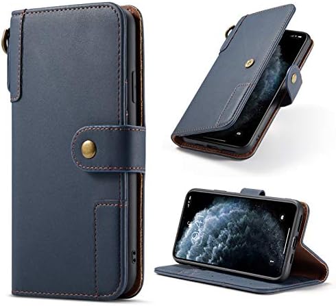 Caixa da carteira SuperDuo Compatível com iPhone 12 Pro Max [Slim] Flip Leather Case com slots de cartão e suporte [magnético]