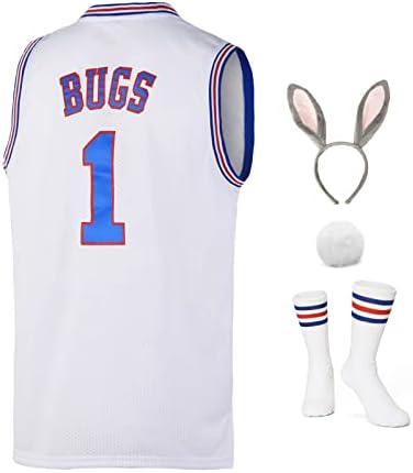 Jersey de basquete masculino Lola 10 Bugs 1 Filme espacial Jersey