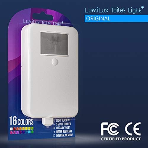 Luminista Lumilux com sensor de detecção de movimento - luz do vaso sanitário de banheiro de 16 cores LED