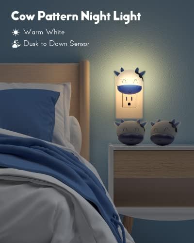 Tonitre Night Light Plugue na parede, luz noturna LED com entardecer automático ao Sensor Amanhecer, luz noturna branca
