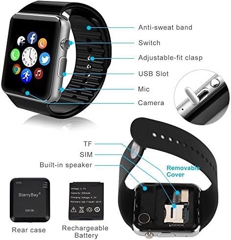 Padgene NFC Bluetooth SmartWatch, Pedido de tela sensível
