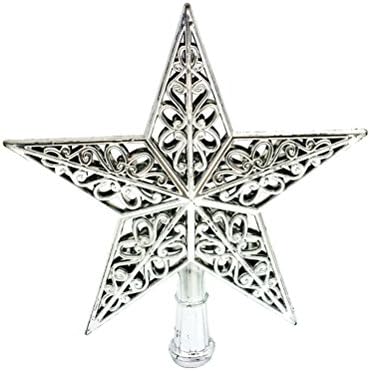Tree de Natal esparsolável de chaleira estrela brilhante Glittering Holding Natal Tree Topper Decoração Ornamentos Decoração