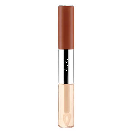 Pür 4 -in -1 Lip Duo - Lip Lip Gloss Matte Lipstick - All Day Lipstick para manchas de lábios foscos, batom líquido e hidratação