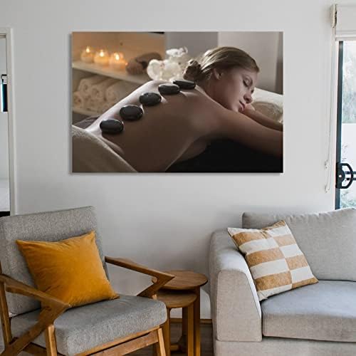 Poster de salão de beleza corporal de beleza massagem integral spa spa canvas de pintura de parede de arte para quarto para quarto