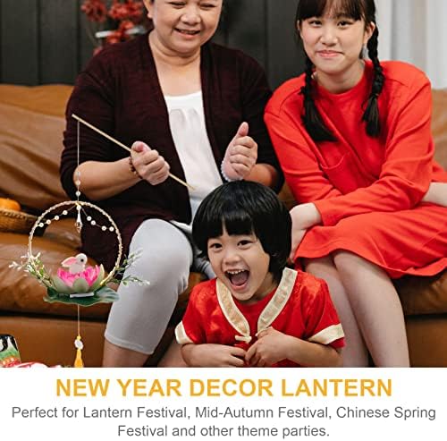 Lanternas de lótus de ano novo chinês Soimiss com bastão de páscoa de páscoa iluminação de mão led lanterna LED Han
