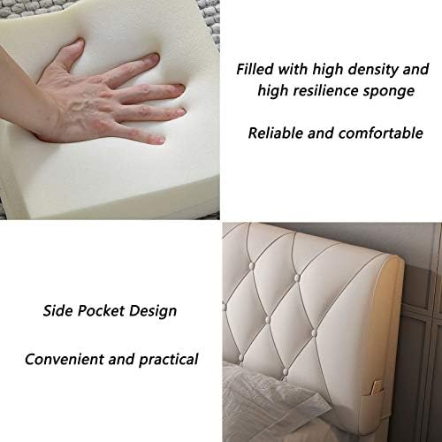 N / A Backrest Backrest de almofada de cama de cabeceira, Suporte lombar Pillow para sofá -cama, lavável removível, 4