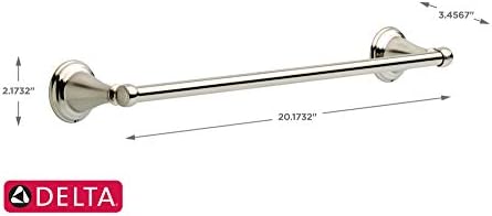 Delta 79618 -bn windemere de 18 polegadas -towel bar rack, níquel escovado de spotshield