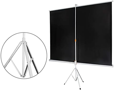 Lhllhl 60-100 polegadas 16: 9 Tela de fibra de tecido branca fosco de projetor portátil portátil com um tripé de suporte dobrável