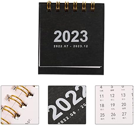 Calendário de mesa pequena de calendário pequeno gadpiparty - julho de 2022 a 2023 Mini calendário de entrada de fio duplo