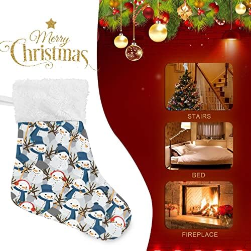 Jstel Xmas Snowman Christmas Meking Decoração de ornamentos pendurados, 4 Pacote de meias suspensas de Natal, 49