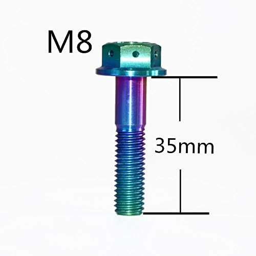 M8 x 35mm parafusos de titânio de flange de flange de 35m
