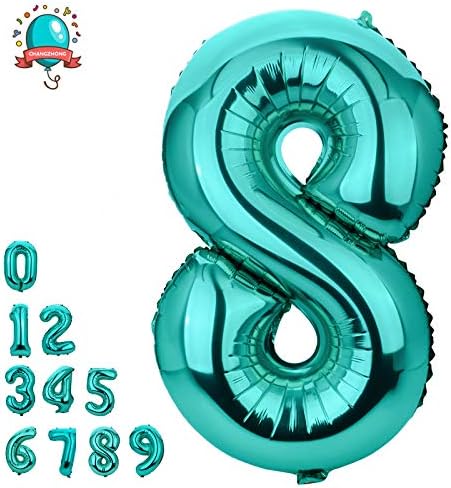 32 polegadas de teal azul gigante número 8 balão enorme decorações de festas de aniversário bluegreen helium folha