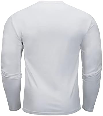 Camisetas masculinas de h hyfol com bolso algodão de manga comprida Camisetas de camisetas regulares