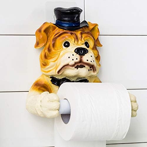 Jydqm fofo de desenho animado resina de cão higiênico papel rolo de papel montado na parede Muti propósito de papel higiênico
