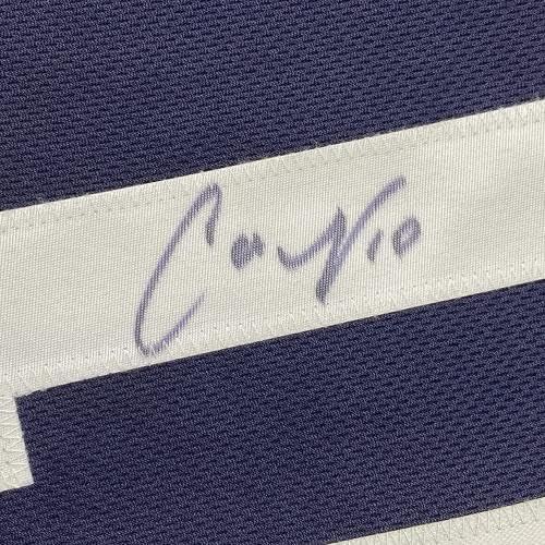 Carli Lloyd autografado emoldurado 33x42 Navy Blue Team USA Copa do Mundo Jersey JSA COA - Jerseys de futebol autografadas
