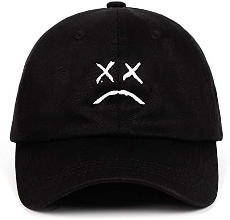 Ryulifestyle algodão triste rosto papai chapéu bordado boné de beisebol triste rosto chapéu de hip hop golf