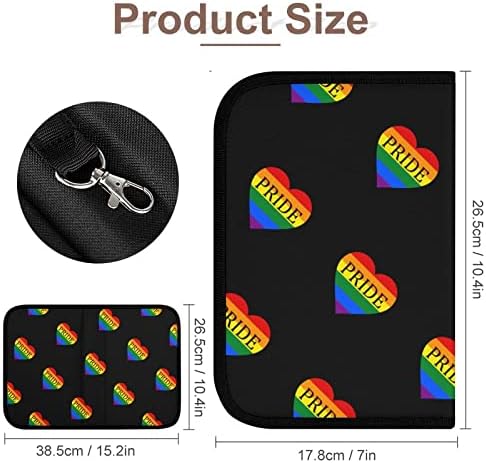 Orgulho gay Love Heart Heart Bishold Tool Organizer Pocket Pocket Multifunction Ploth dobring Tool Saco de bolsa portátil