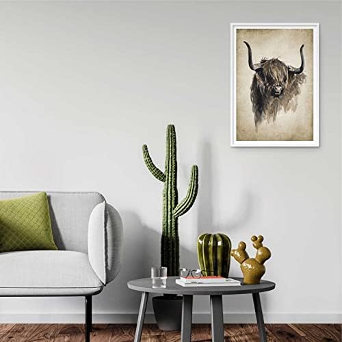 Batuba Design - Buffalo Deer Wall Decor Poster Prints, Conjunto de 4 sem moldura 8'x10 Inc, Animal selvagem Arte impressão