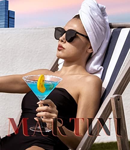 Luna e Mantha grandes óculos de martini | Conjunto de 1 | 10oz | Glass de cristal premium de cristal premium | Copos de coquetel