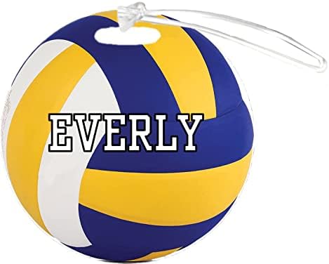 Volleyball Everly Customizable 4 polegadas reforçado Tag de bagagem plástica Adicione qualquer número ou qualquer nome de equipe