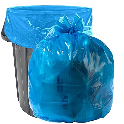 ALuf Plastics 40-45 galões 1,2 Mil Blue Lip lixo sacos de reciclagem - 33 x 46 - pacote de 100 - para industrial, casa, empreiteiro