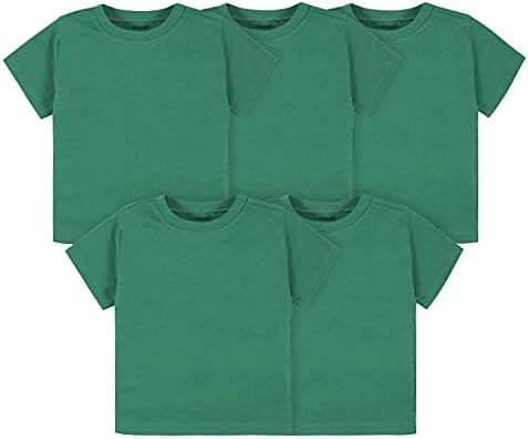 Gerber Baby Toddler 5-Pack Solid Sleeve T-shirts Jersey 160 GSM