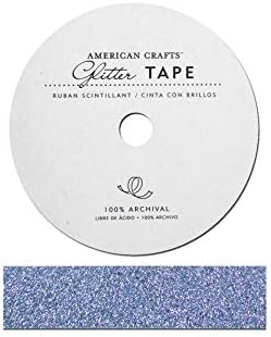 American Crafts Glitter Tape, Sky, 7/8 polegadas
