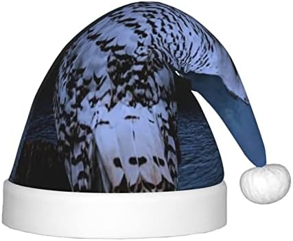 Prahuce Christmas Hat Owl à noite impressão de natal boné de chapéu Hats Papai Noel para crianças Ano Novo Decoração de