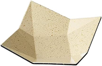 セトモノホンポ Placa de origami quadrada de soldados de ouro [4,5 x 4,5 x 1,3 polegadas]