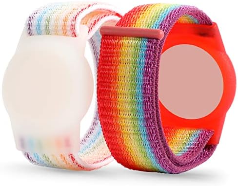 Pulseira Air Tag Kids, pulseira de tag de nylon air para crianças compatíveis com tag de ar Apple, tags de ar de proteção com suporte