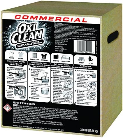 Oxiclean-33200-84012 3320084012 Removedor de manchas, perfume regular, caixa de 30 lb e braço e martelo 33200-01001 Detergente