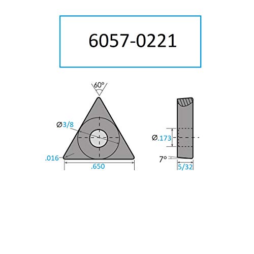 HHIP 6057-0101 TCGX 1.81.51-LH Inserção de carboneto-xc899