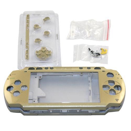 Caixa de tampa frontal e traseira de ouro para PSP1000