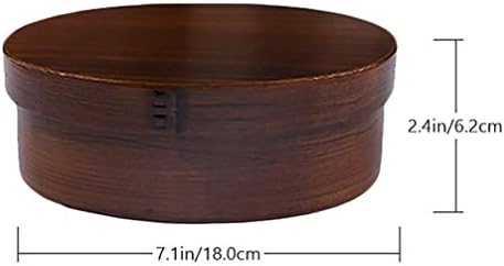 PretyZoom Japaneses Bento Caixas de madeira Lunhana de madeira 3 Compartimento Handmade de madeira Sushi Box Tableware Bowl Food
