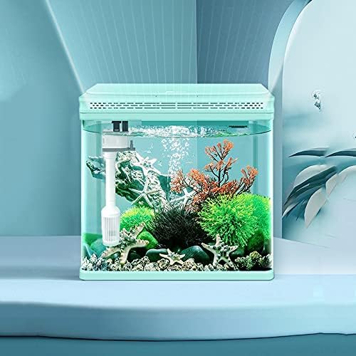 XJJZS Tanque de peixes Auto-limpeza Desktop Ecological Goldfish Tank quadrado Hatching Plélings Aquários para loja