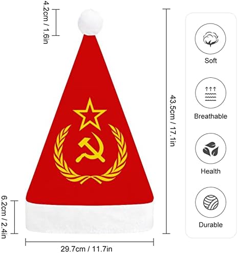 URSS Comunismo bandeira chapéu de Natal Papai Noel Chapé