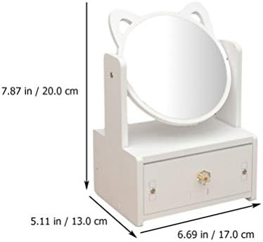 Cabilock White Desk espelhada espelho espelho espelho de mesa