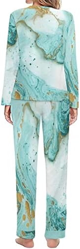 Pijama feminina de arte em mármore color