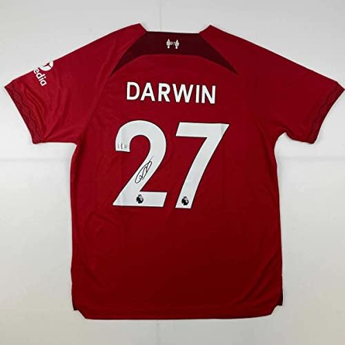 Autografado/assinado Darwin Nunez Liverpool Red Soccer Jersey Beckett Bas Coa