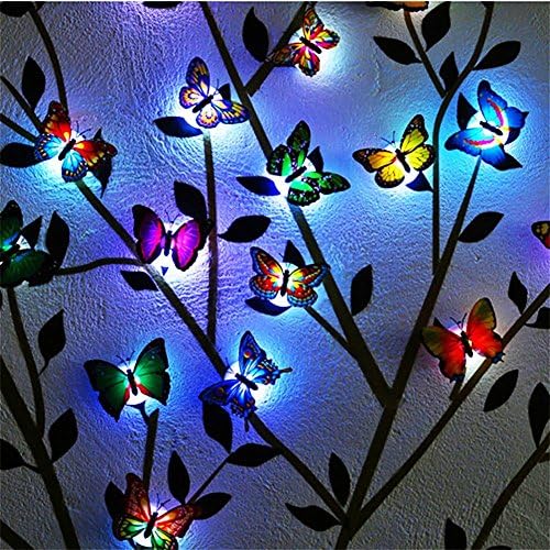 Takson liderou a decoração da borboleta Night Light 3d Butterfly Sticker Luz de parede para jardim, quintal, gramado, festa,