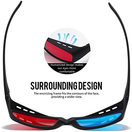 AOHENG ANAGLYPH 3D óculos Red Blue 3D Gips Game de filme vermelho/ciano Grande quadro 3D óculos 2pcs