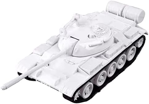 Mookeenona Branca 1:43 Modelo de liga russo Soviético T55 Tanque médio Coleção de carros blindados Ornamento