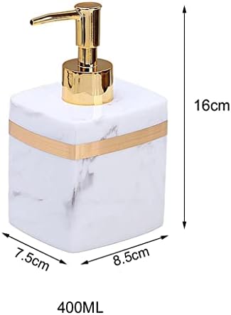 Petsola Resin Soop Dispenser Reutilable para Shampoo de chuveiro de banheiro de cozinha de mesa, White-400ml