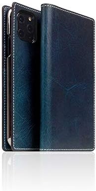 SLG iPhone 11 Pro Max Leather Cartlet Case, Diário de couro de cera italiano D7 Solder de cartão de capa com caixa de presente,