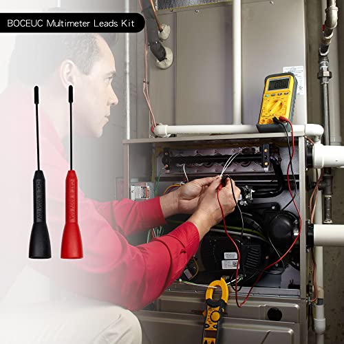 BocEUC Multímetro sondas pinos de agulha, sonda de agulha extensível Conjunto de agulha não destrutiva Adaptador de ponta da sonda de perfuração para sondas de teste de 2 mm