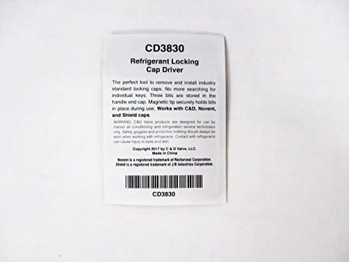 Válvula C&D CD3830 Ferramenta de remoção de tampa de travamento universal com 3 bits